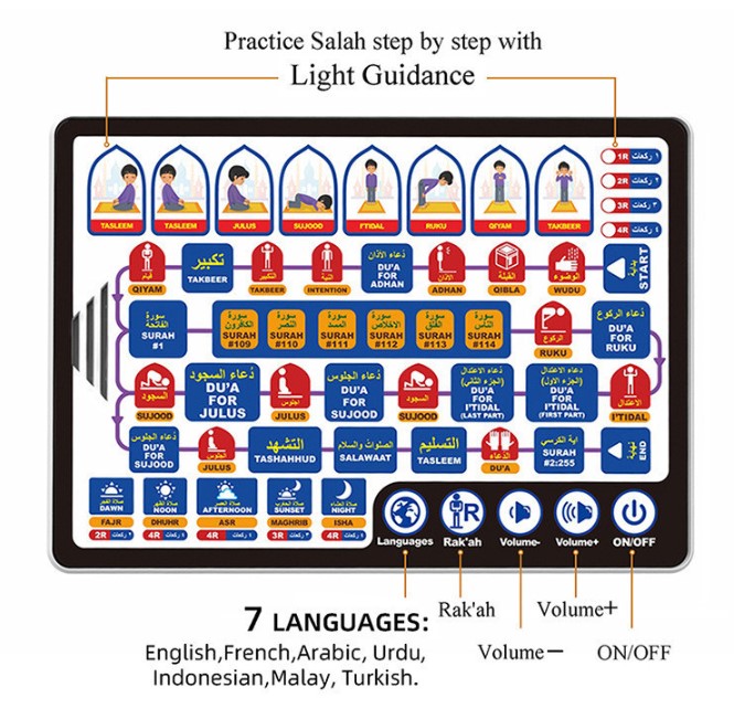 Kids Quran Toys - Islamic Tablet AL-Quran Belajar Solat Kit