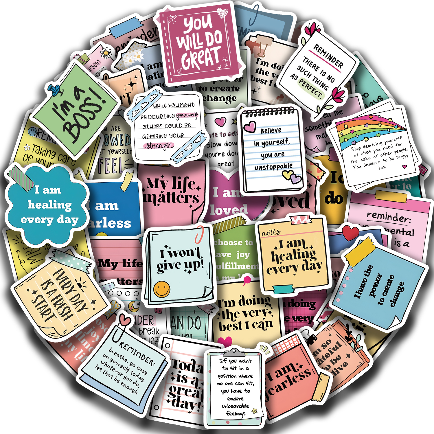 Kids Toys Quotes - 50pcs Inspirational Quote Stickers Motivational Positive