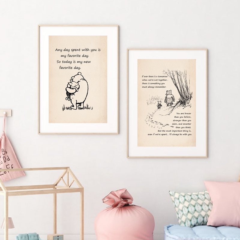 Kids Toys Quotes - Winnie The Pooh Quotes Vintage Posters