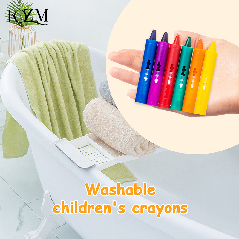 Kids Toys Drawing Easy - 6Pcs Washable Bath Crayons Colorful Drawing