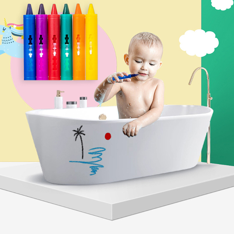 6colors Washable Bath Crayons  - Kids Toys Drawing Easy reseña y precio
