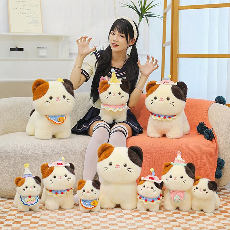 Cute Tricolor Cat Plush Toy Ca - Popular Kids Xmas Toys reseña y precio