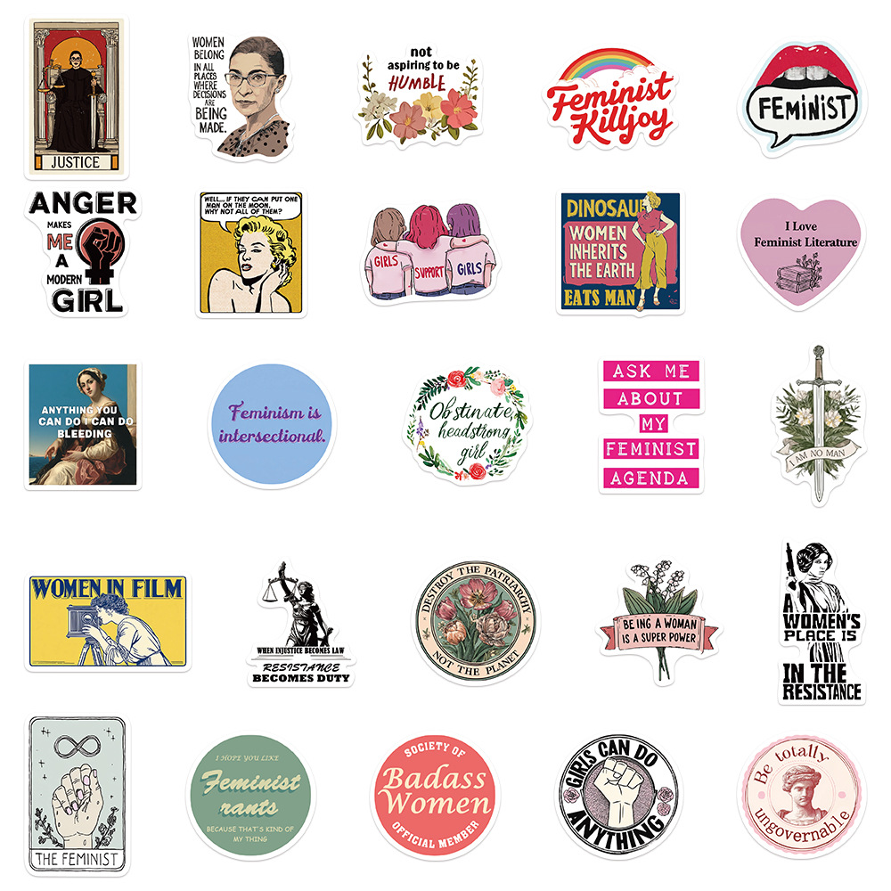 50PCS Feminist Girl Power Stic - Kids Toys Quotes reseña y precio