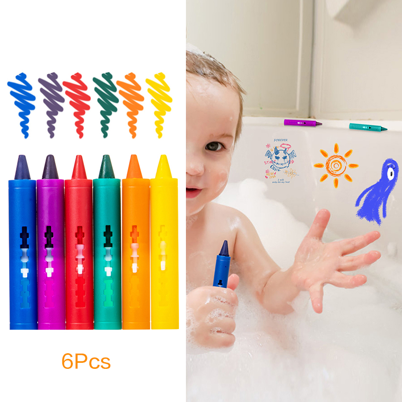 6Pcs Washable Bath Crayons Col - Kids Toys Drawing Easy reseña y precio