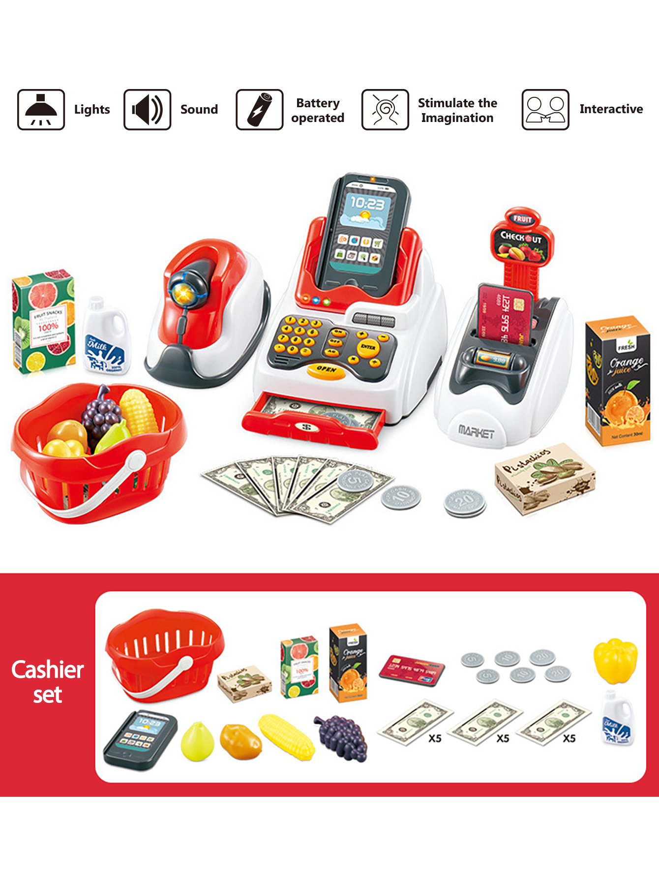 Grocery Store Pretend Play Ele - Kids Toys Stores reseña y precio