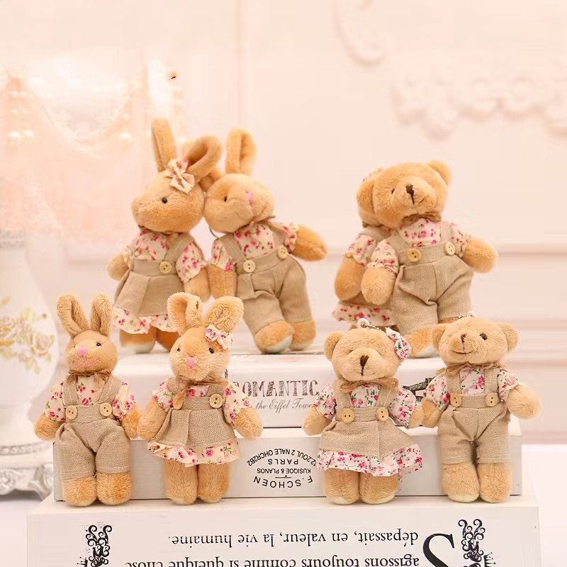 4pcs/lot Couple Bear Rabbit Pl - Kids Toys Deals reseña y precio
