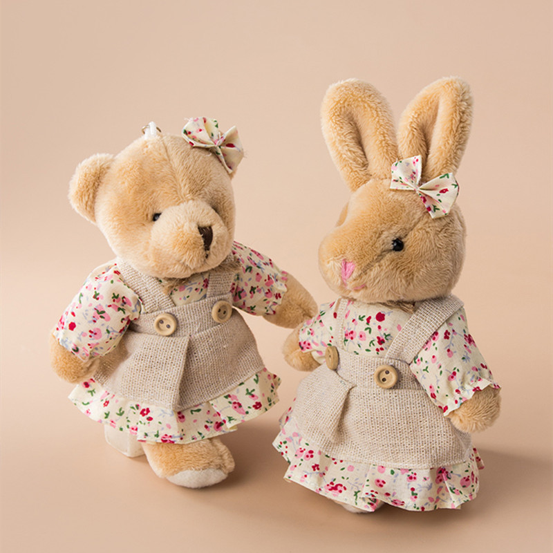 4pcs/lot Couple Bear Rabbit Pl - Kids Toys Deals reseña y precio
