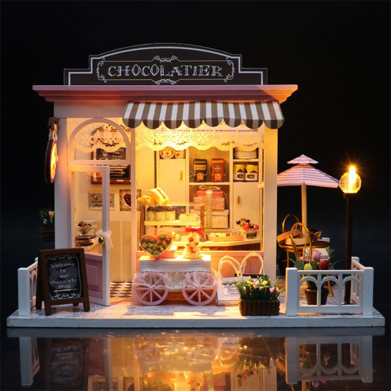 DIY Miniature Wooden Dollhouse - Kids Toys Stores reseña y precio