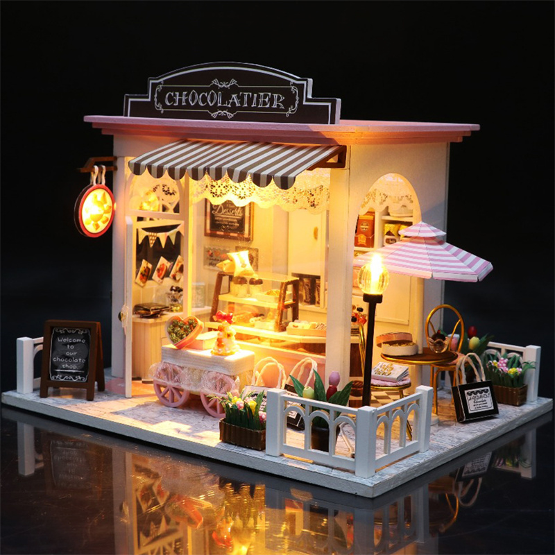 DIY Miniature Wooden Dollhouse - Kids Toys Stores reseña y precio
