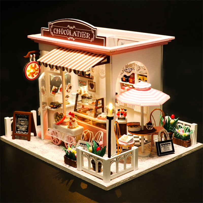 DIY Miniature Wooden Dollhouse - Kids Toys Stores reseña y precio