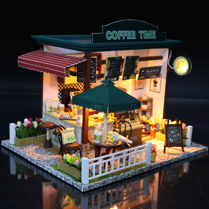 DIY Miniature Wooden Dollhouse - Kids Toys Stores reseña y precio