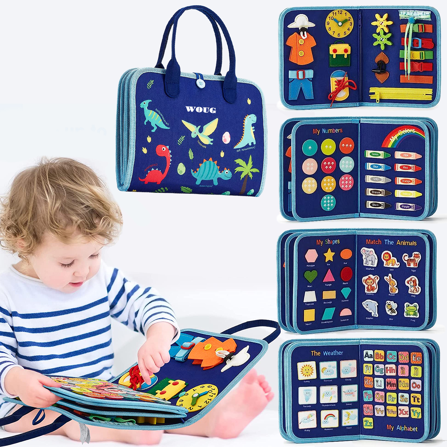 Montessori Toys Busy Board Tod - Kids Toys 2 Year Old reseña y precio