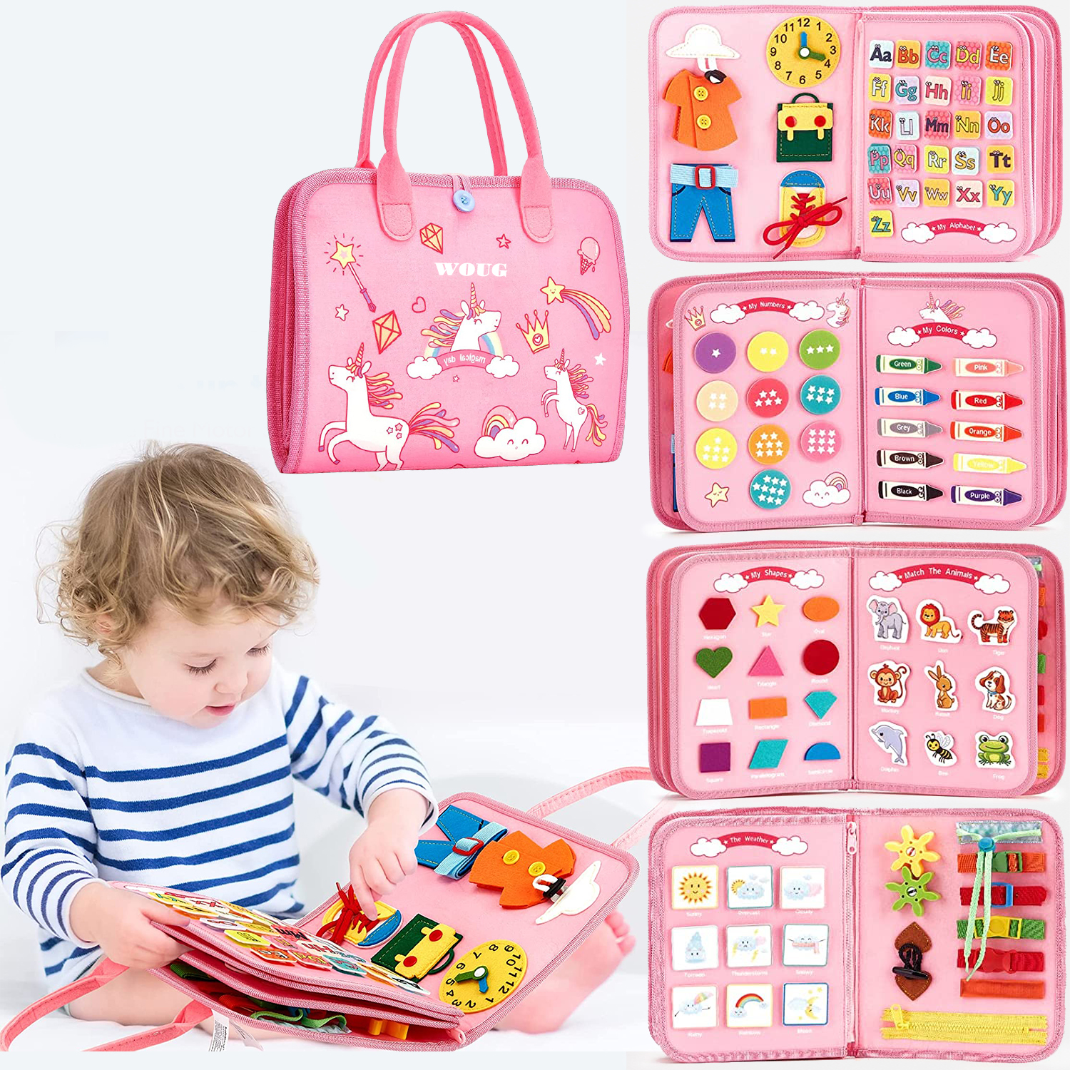 Montessori Toys Busy Board Tod - Kids Toys 2 Year Old reseña y precio