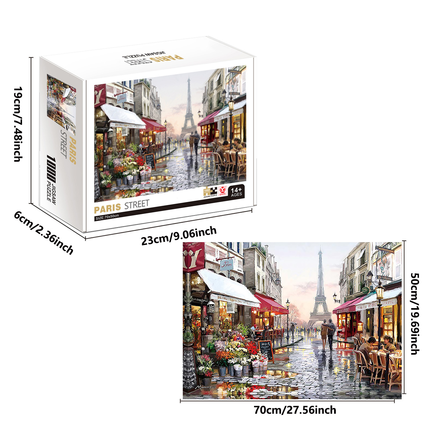 1000 Pieces Paris street Jigsa - Kids Toys Paris reseña y precio