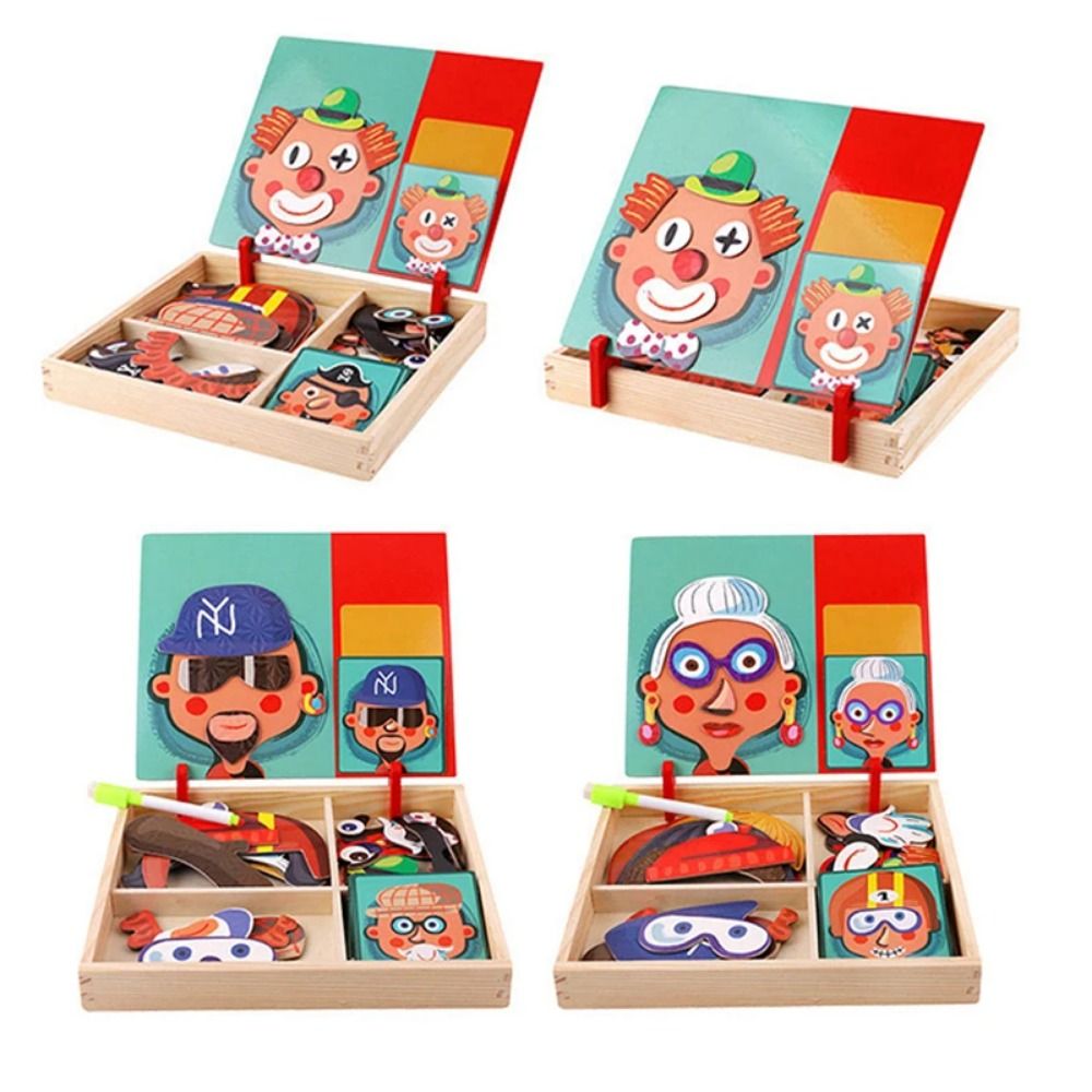 Wood Magnetic 3D Puzzles with  - Kids Toys Drawing Easy reseña y precio