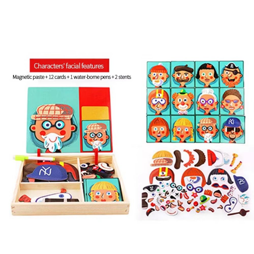 Wood Magnetic 3D Puzzles with  - Kids Toys Drawing Easy reseña y precio