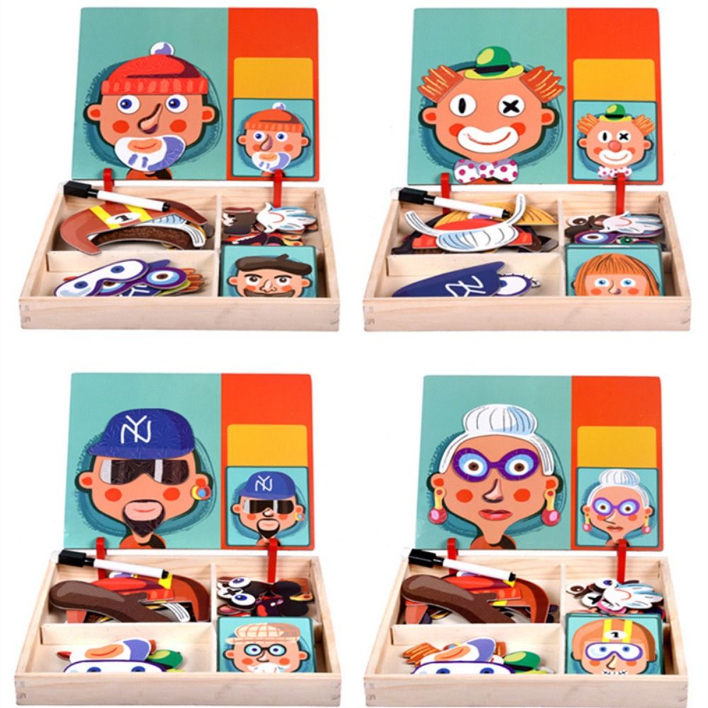 Wood Magnetic 3D Puzzles with  - Kids Toys Drawing Easy reseña y precio
