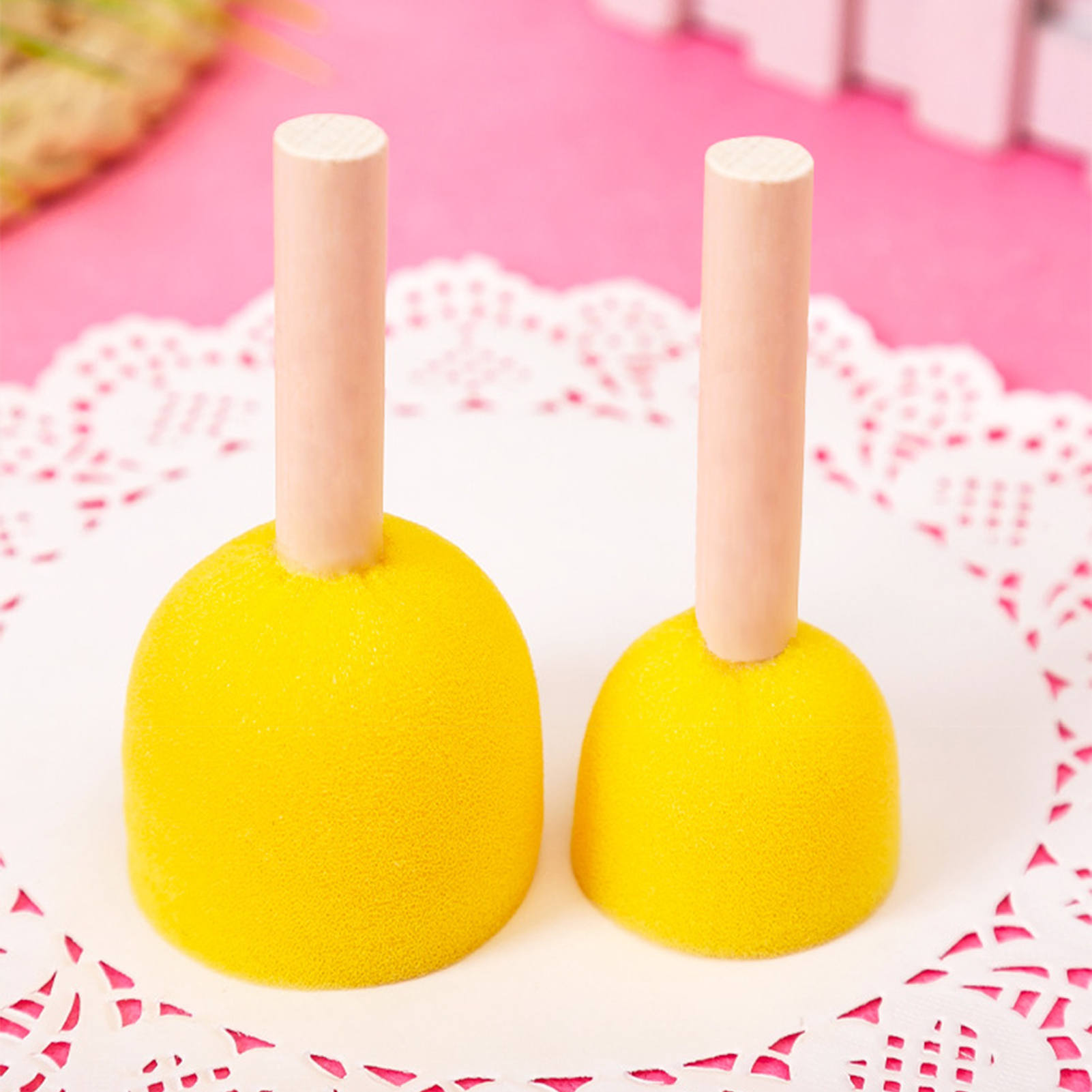 5pcs Round Stencil Sponge Wood - Kid Toys And Craft reseña y precio
