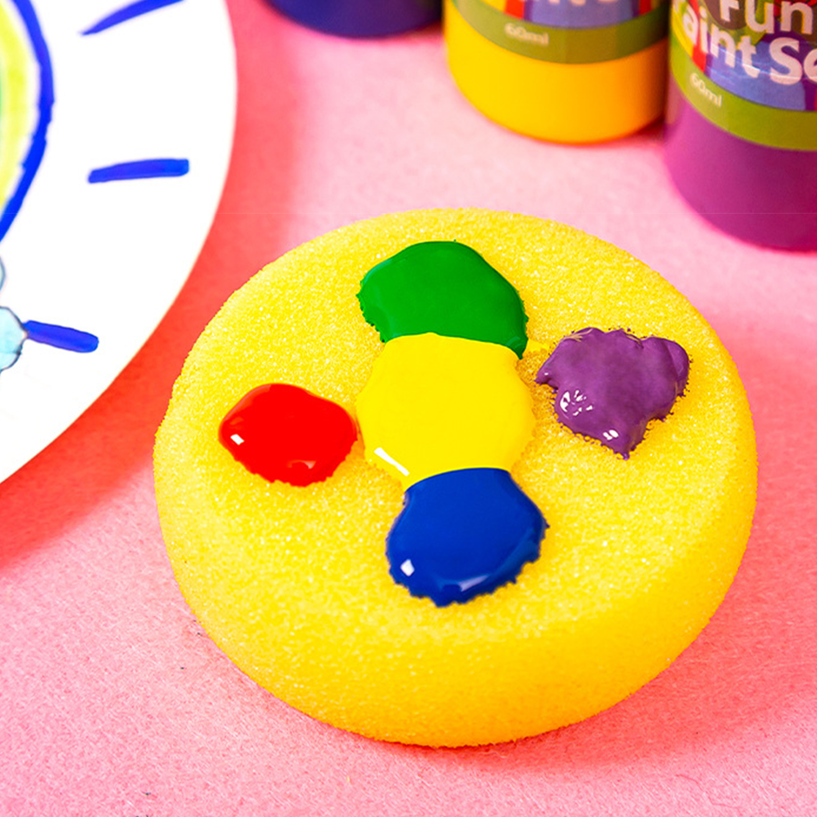 5pcs Round Stencil Sponge Wood - Kid Toys And Craft reseña y precio