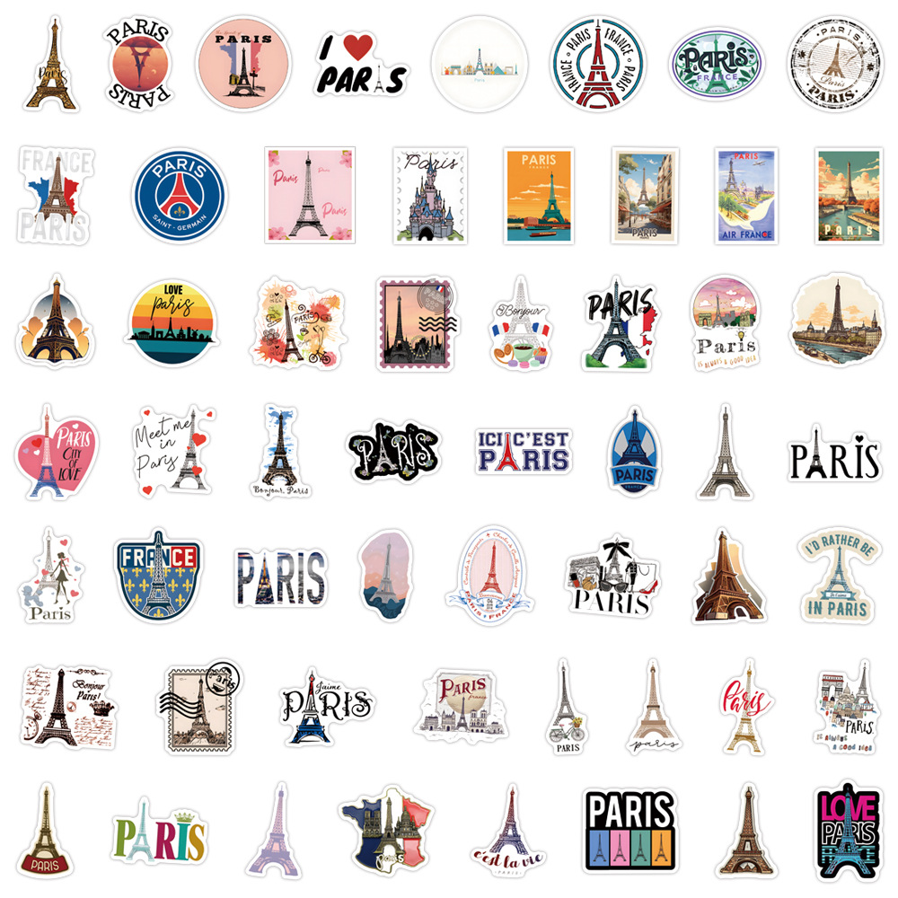 110PCSFrance Paris Stickers Tr - Kids Toys Paris reseña y precio