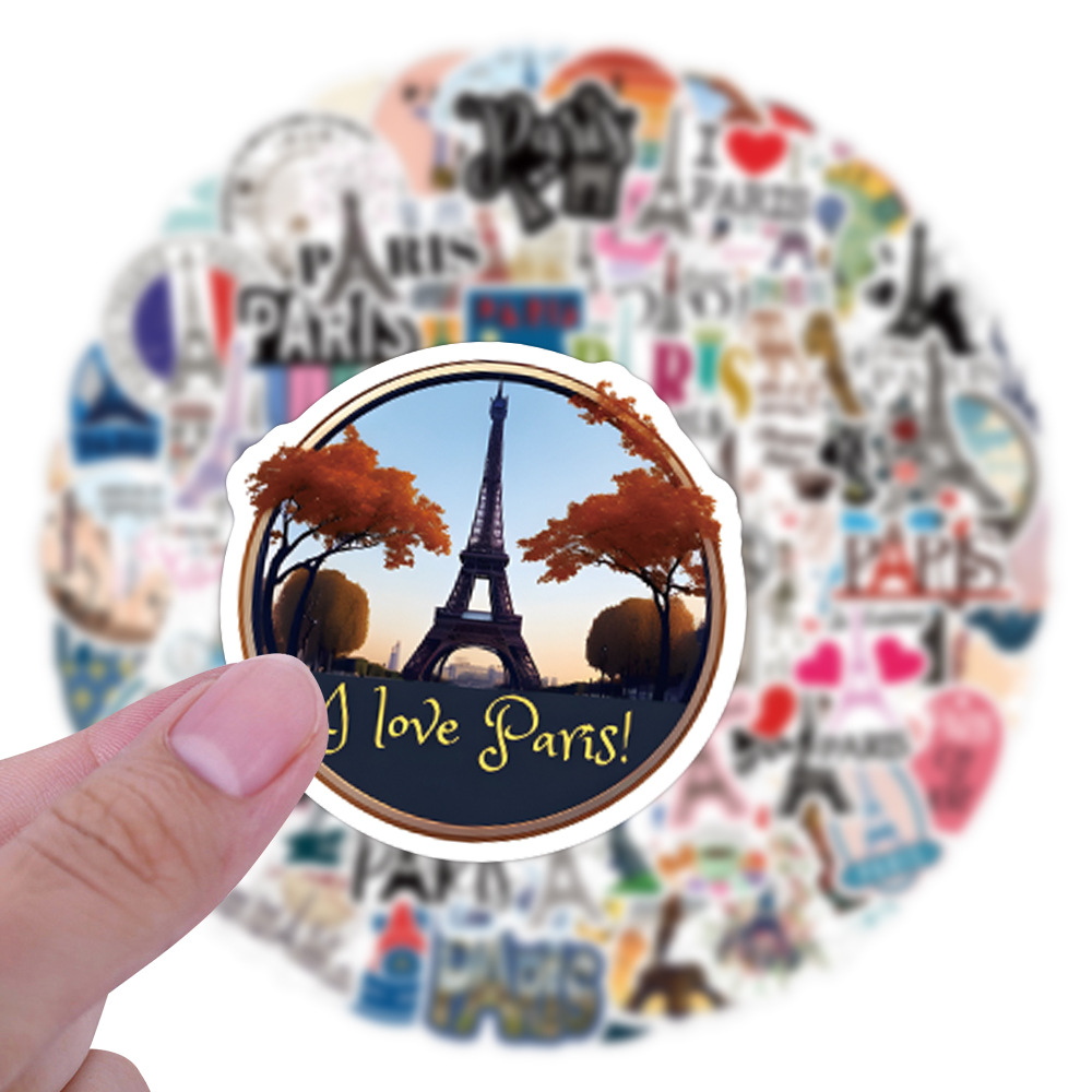 110PCSFrance Paris Stickers Tr - Kids Toys Paris reseña y precio