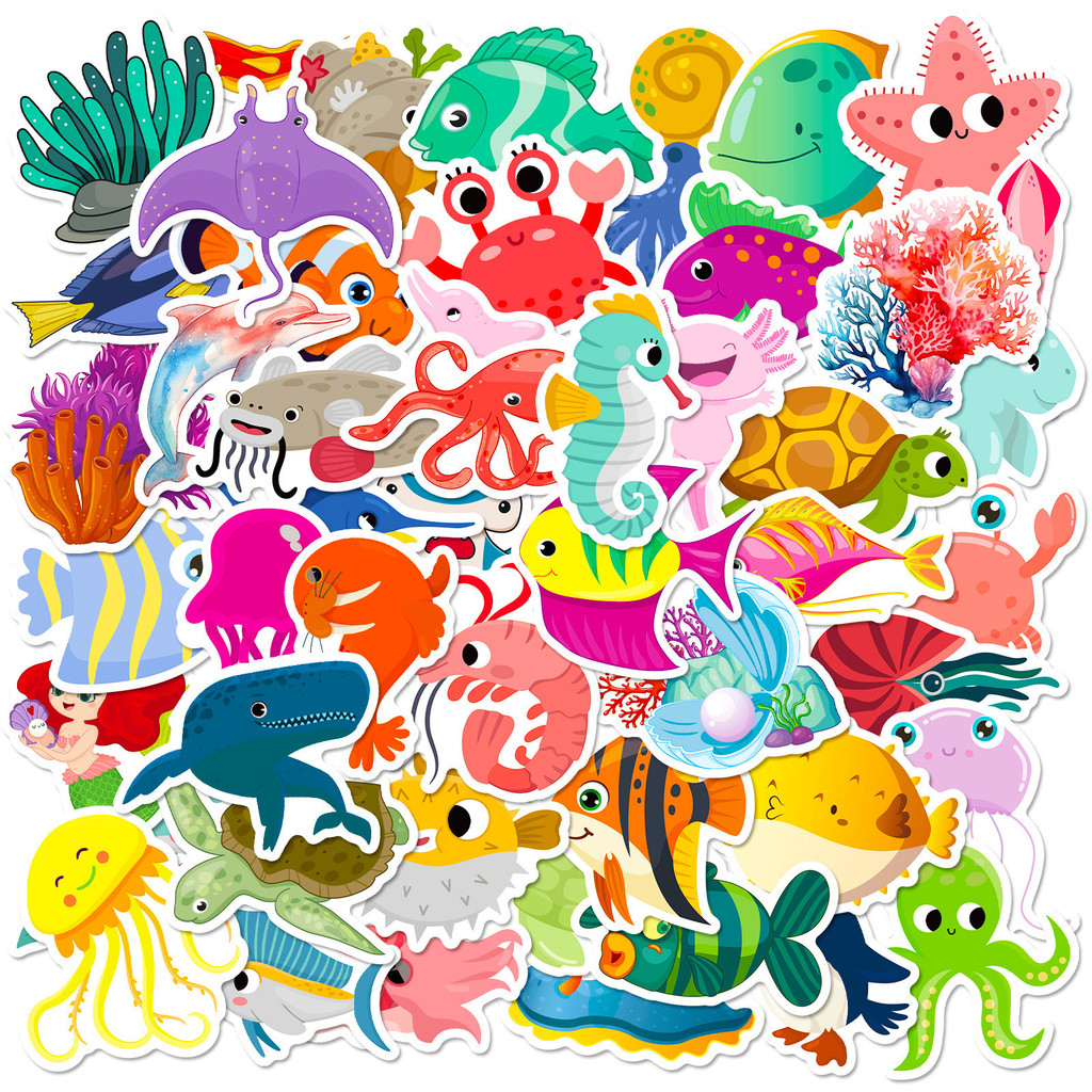 50Pcs Marine Life Stickers Dol - Kids Toys Stores reseña y precio