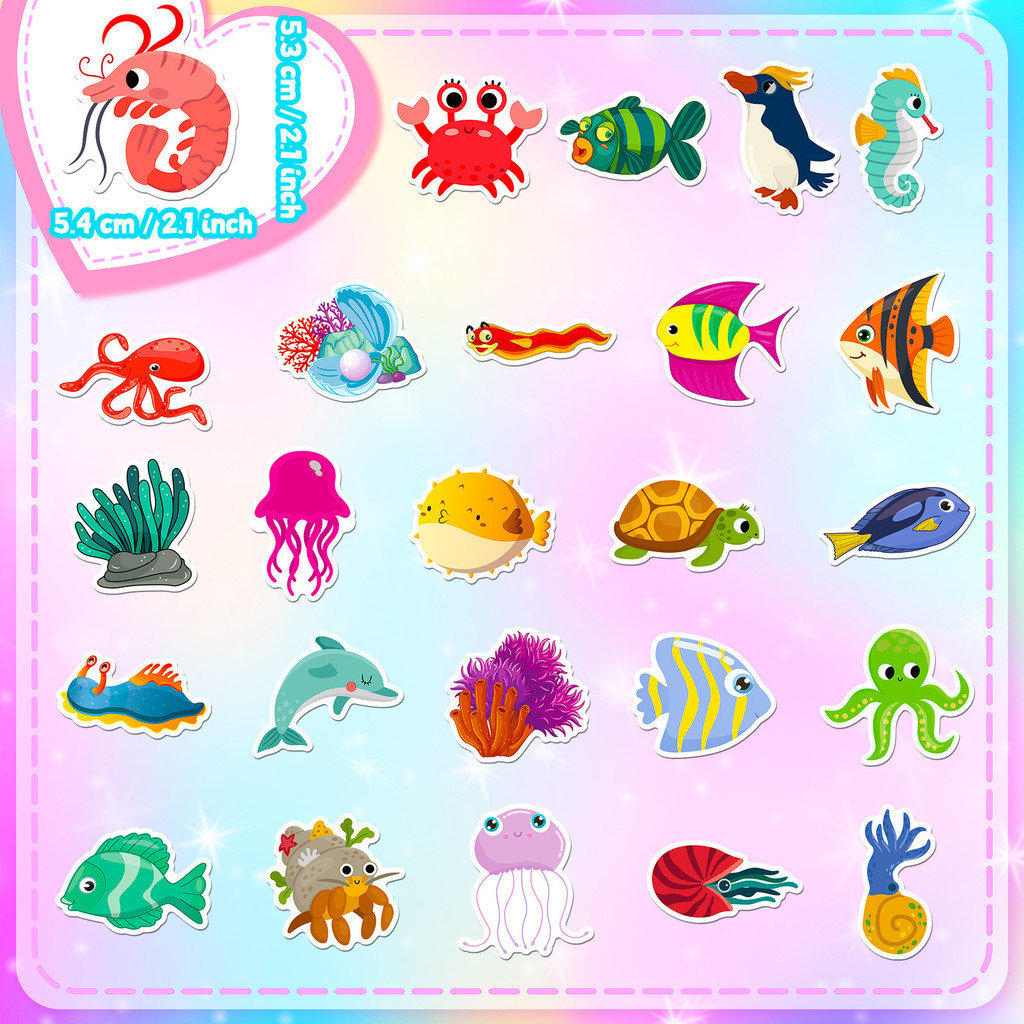 50Pcs Marine Life Stickers Dol - Kids Toys Stores reseña y precio