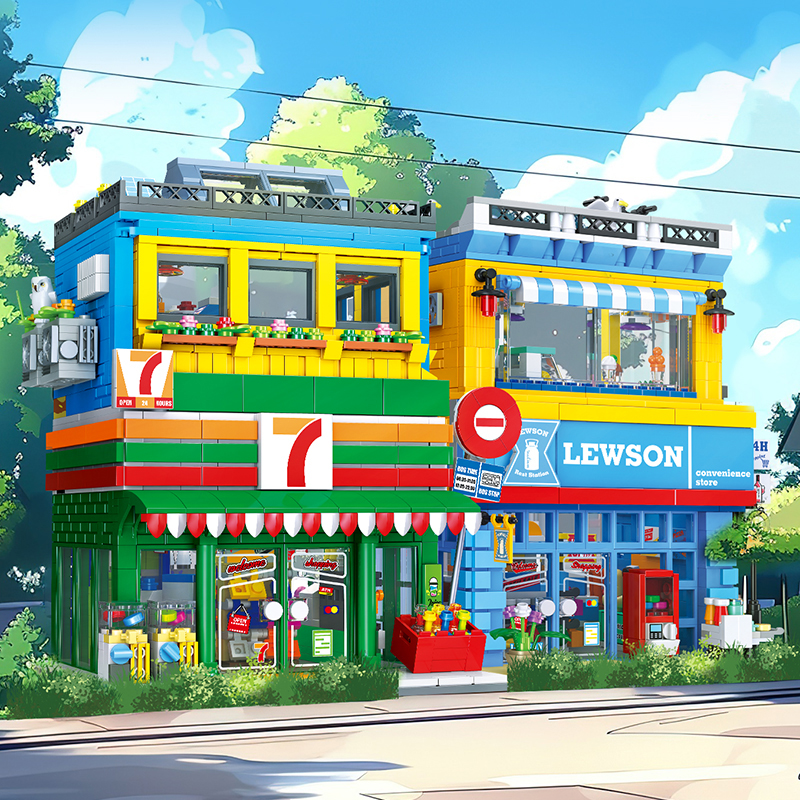 1263+PCS Street Scene Convenie - Kids Toys Stores reseña y precio