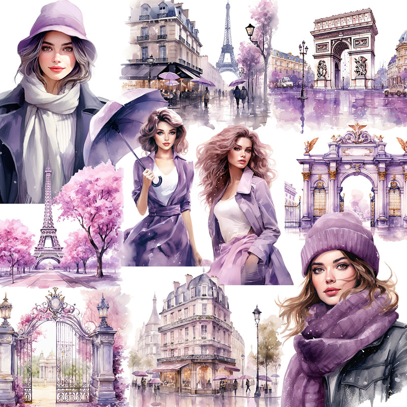 Purple Paris Stickers Crafts A - Kids Toys Paris reseña y precio
