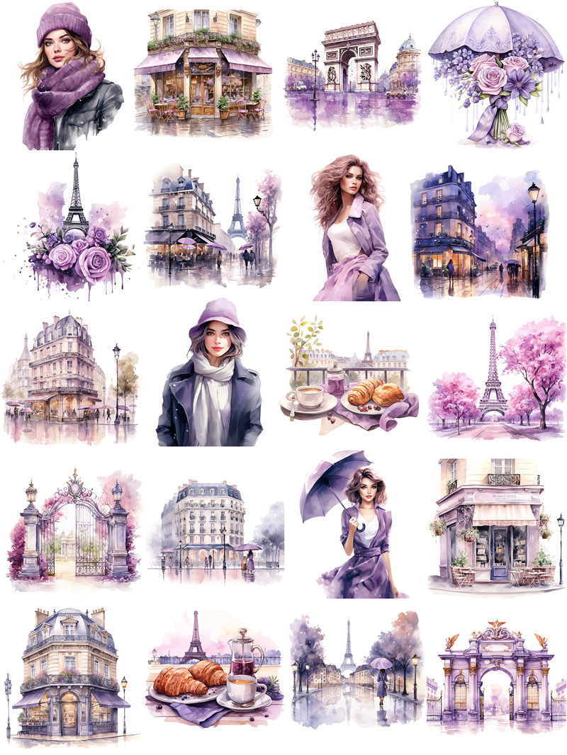 Purple Paris Stickers Crafts A - Kids Toys Paris reseña y precio