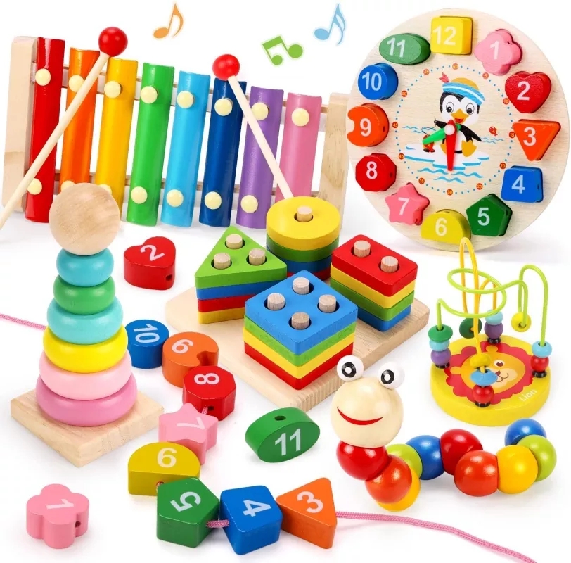 Montessori Wooden Toys for Bab - Kids Toys 2 Year Old reseña y precio