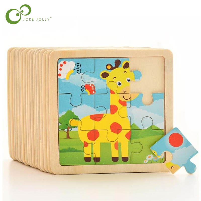 4PCS/lot 3D Wooden Jigsaw Puzz - Kids Toys Deals reseña y precio