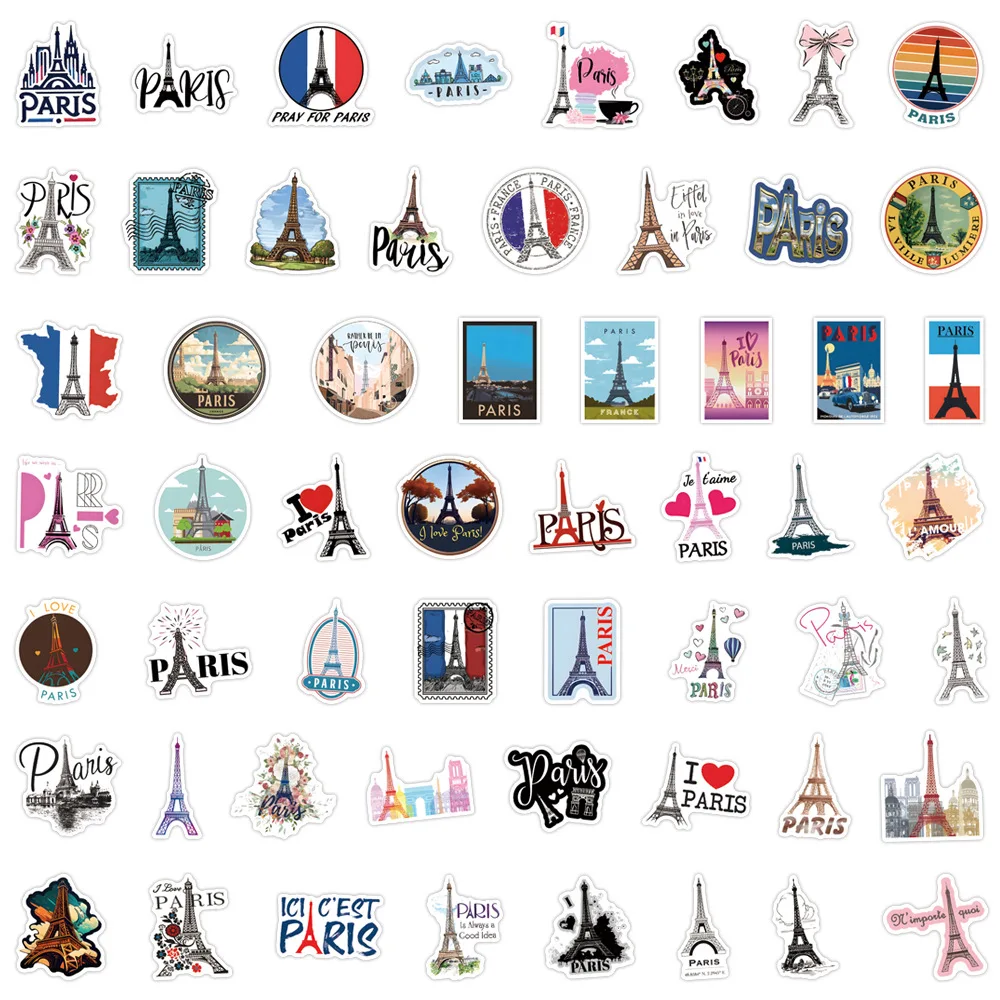 110PCS France Paris Stickers T - Kids Toys Paris reseña y precio