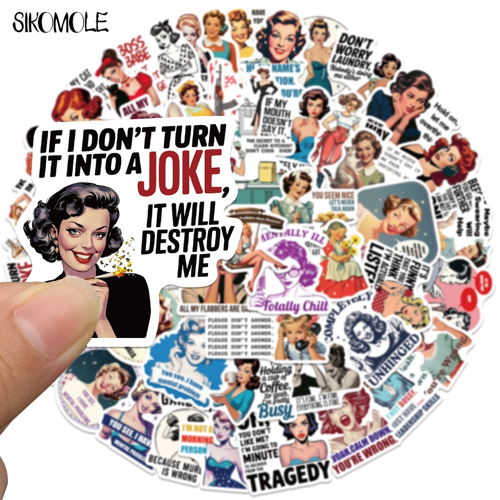 10/30/50PCS Retro Female Quote - Kids Toys Quotes reseña y precio