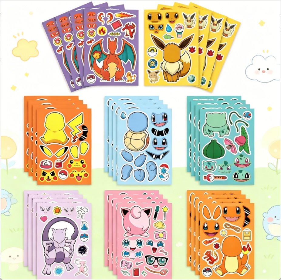 16 Sheets Anime Pokemon Puzzle - Kid Toys And Craft reseña y precio