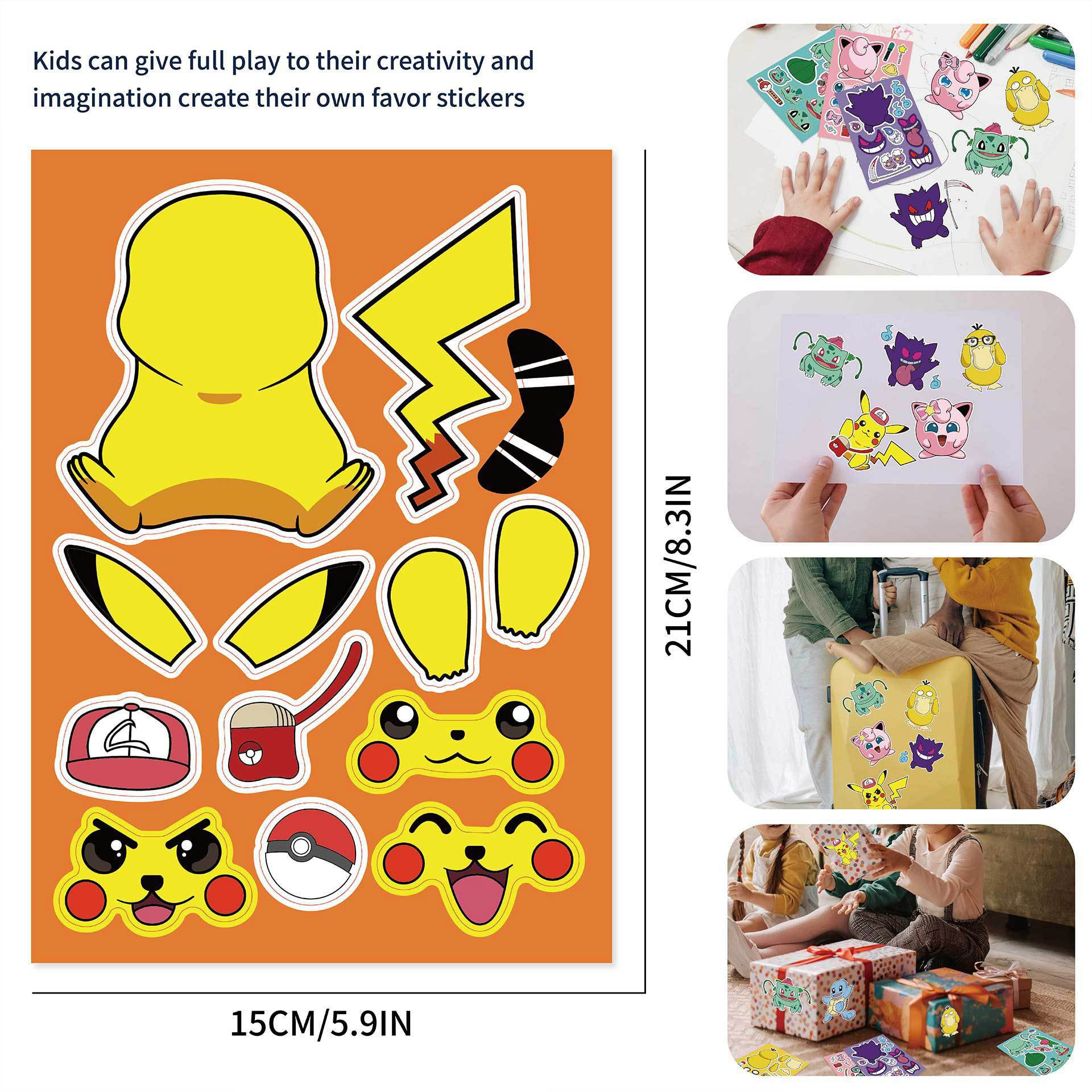 16 Sheets Anime Pokemon Puzzle - Kid Toys And Craft reseña y precio