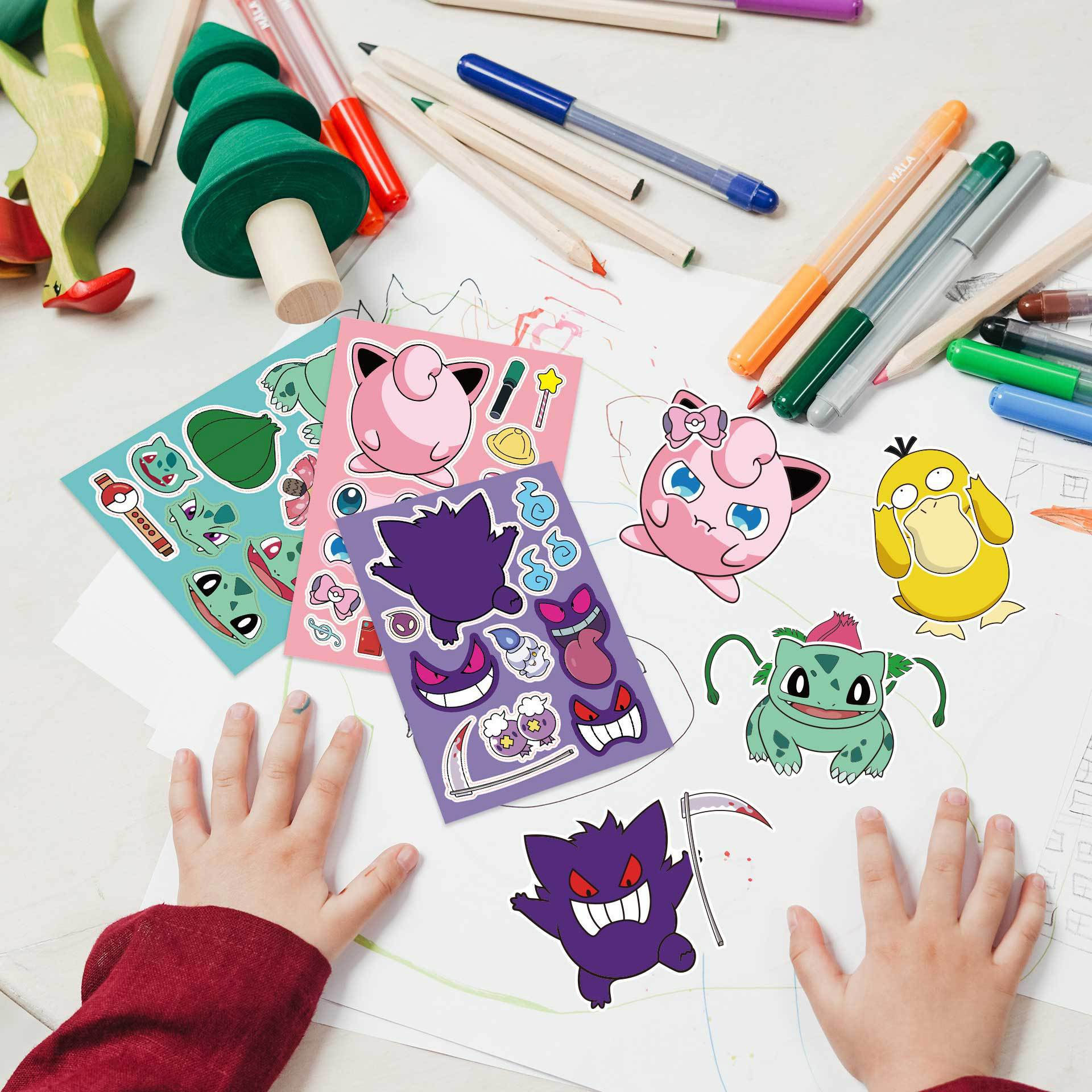 16 Sheets Anime Pokemon Puzzle - Kid Toys And Craft reseña y precio