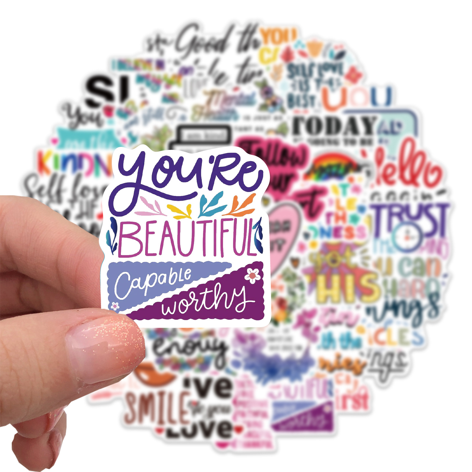 10/52PCS Inspirational Sticker - Kids Toys Quotes reseña y precio