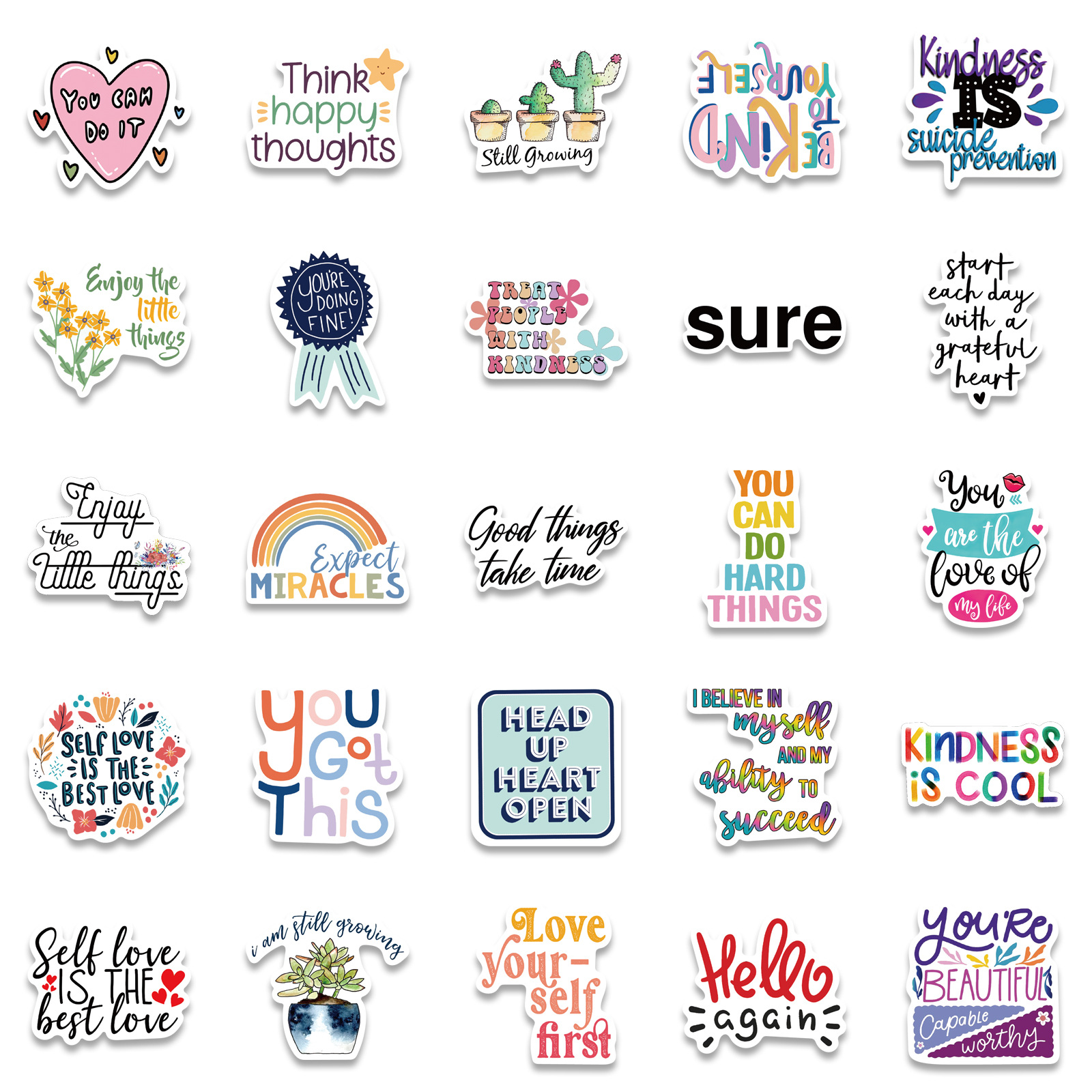 10/52PCS Inspirational Sticker - Kids Toys Quotes reseña y precio