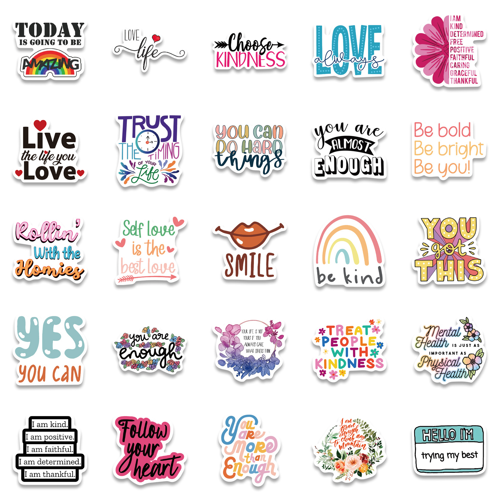 10/52PCS Inspirational Sticker - Kids Toys Quotes reseña y precio