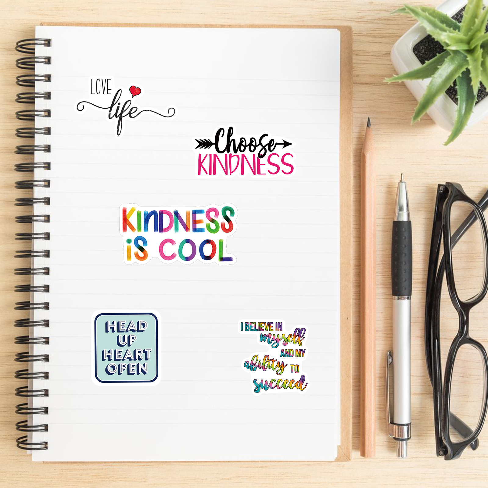 10/52PCS Inspirational Sticker - Kids Toys Quotes reseña y precio